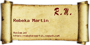 Rebeka Martin névjegykártya